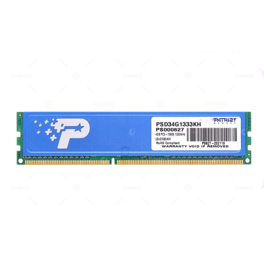 PSD34G1333KH  PATRIOT MEMORY 4GB PC3 10600 DDR3 1333